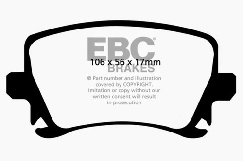 EBC Yellowstuff Rear Brake Pads DP41518R for 2011-2013 Volkswagen Jetta