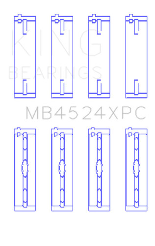 King MB4524XPC Main Bearings For STD Nissan VR38DETT pMaxKote Performance Set