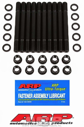 ARP Ford 2300 Cylinder Head Stud Kit 12pt Nuts Chromoly Black Oxide