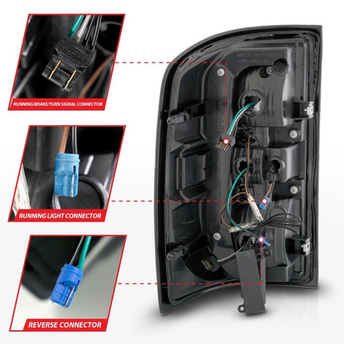 ANZO GMC Sierra 2014-2018 Full LED Taillights Smoke Lens Black Housing