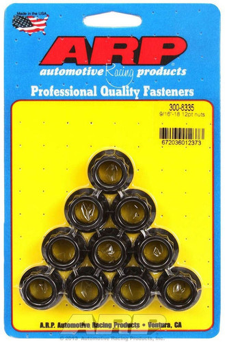 ARP 9/16-18 Thread Chromoly Nut Set of 10 300-8335