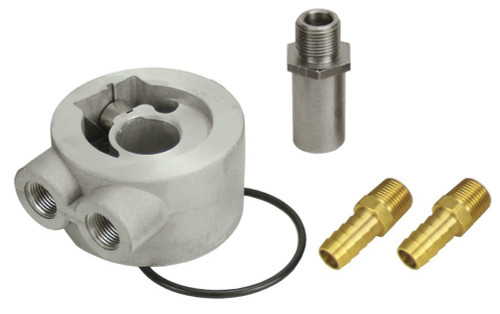 Derale Oil Thermostat Sandwich Adapter 3/4-16 NPT Fittings Engine Cooler Kit