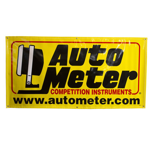 AutoMeter 6x3 ft Race Banner Garage Track Use