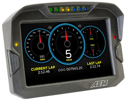 AEM CD-7 Carbon Digital Dash Display 7-in Full-Color Screen CAN Input with IP65