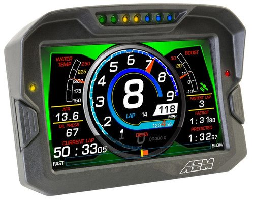 AEM CD-7 Carbon Digital Dash Display 7-in Full-Color Screen CAN Input with IP65