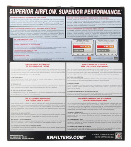 K&N 33-3153 High-Flow Drop-In Air Filter For Porsche 911 3.0L H6