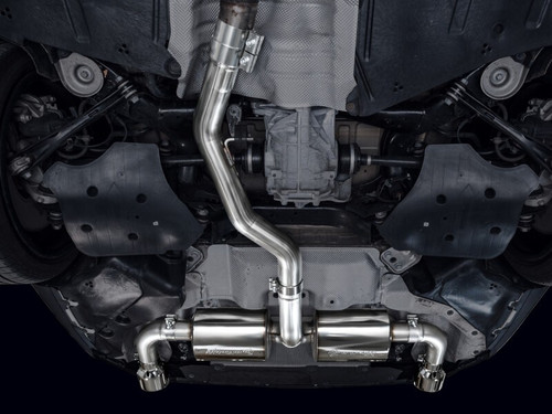 AWE Touring Axle Back Exhaust for 19-23 BMW 330i/21-23 430i - Chrome Silver