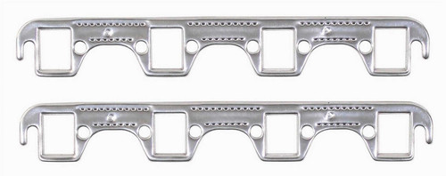 Mr. Gasket Aluminum Exhaust Gasket Port 1.120 x 1.480 Pair for Small Block Ford