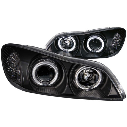 ANZO Projector Headlights Black Housing Clear Lens for 2000-04 Infiniti I30/I35