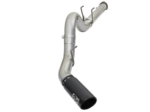 aFe ATLAS 5 in DPF-Back Exhaust System Aluminum Steel Black Tip Ford 6.7L Power