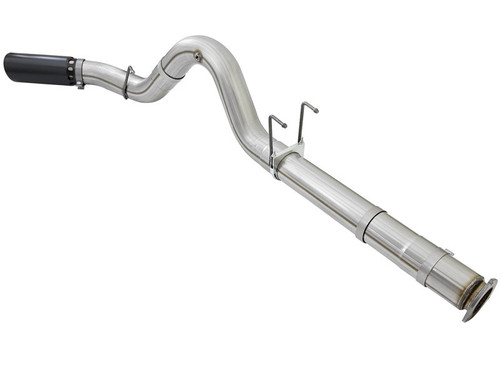 aFe ATLAS 5 in DPF-Back Exhaust System Aluminum Steel Black Tip Ford 6.7L Power