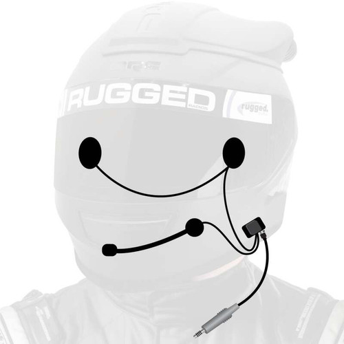 Rugged Radios HK-UNI Wired Offroad Stereo Helmet Kit with Alpha Audio Speakers