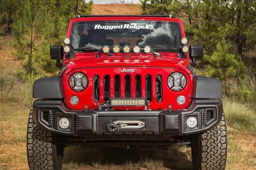 Rugged Ridge Headlight Guards for 07-18 Jeep Wrangler JK - Black Elite