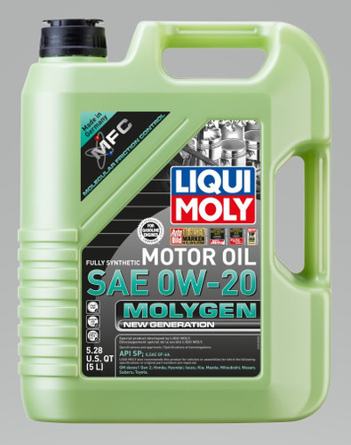 LIQUI MOLY 5L Molygen SAE 0W-20 Motor Oil, for 2020-26 Hyundai Sonata/Mazda MX-5