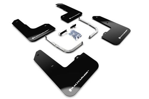 Rally Armor UR Mud Flaps Hyundai Veloster N 2019-2022 Black White Logo