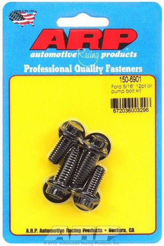 Ford Oil Pump Bolt Kit 12pt ARP 150-6901 Chromoly New Black Oxide