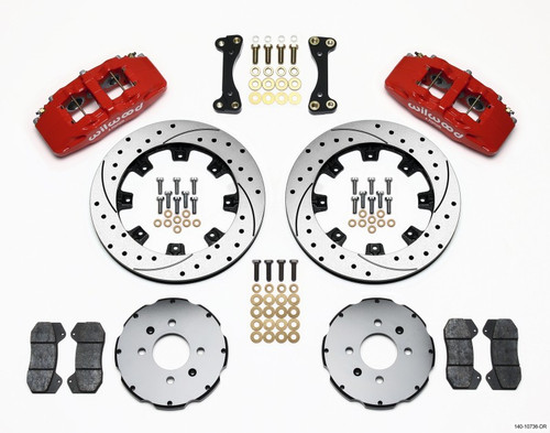 Wilwood Dynapro 6 Front Big Brake Kit for Honda Civic Del Sol 12.19 Drilled Red