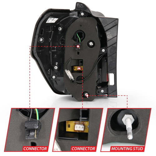 ANZO Tail Light Assembly Smoke Sequential Red for 2014-23 Toyota 4Runner Limited