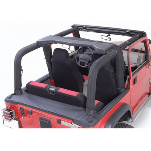 Rugged Ridge Full Roll Bar Cover Kit Jeep Wrangler YJ 1992-1995 Black Denim