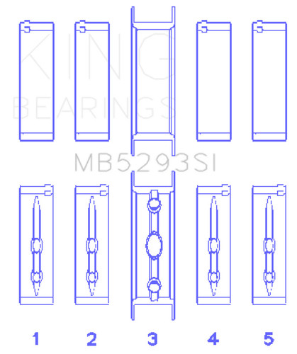 King Engine Bearings Main Bearing Set for 1997-22 GM Vortec LS Series 4.8L-6.0L