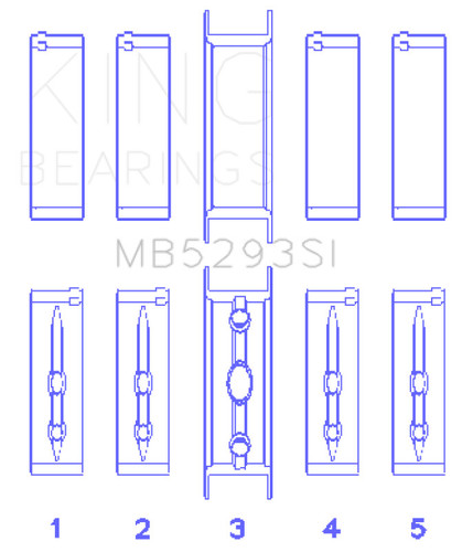 King Engine Bearings Main Bearing Set for 1997-22 GM Vortec LS Series 4.8L-6.0L