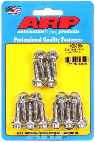 ARP Valve Cover Bolt Kit 1/4-20 12 Point Stainless Steel Set of 14 400-7504