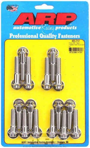 ARP Intake Bolt Kit Big Block Ford Stainless Steel 12-Point Polished