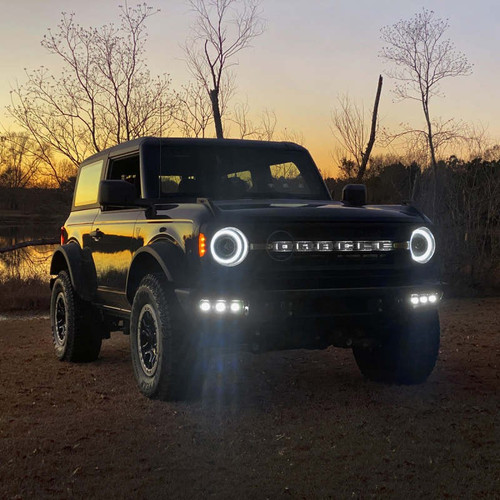 Oracle Triple LED Fog Light Kit For Ford Bronco Steel Bumper 2021-2022 White