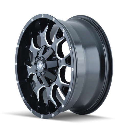 Mayhem 8015 Warrior 20x9 Wheel 6x135 0mm Offset Black Milled Spokes Truck Rim