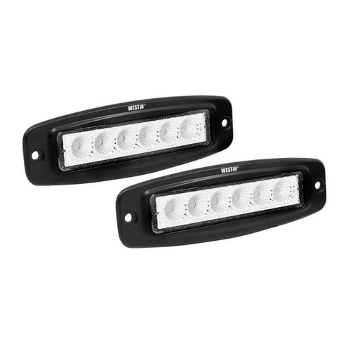 Westin FM6 Flush Mount LED Auxiliary Lights Set of 2 6x3W Bridgelux Waterproof