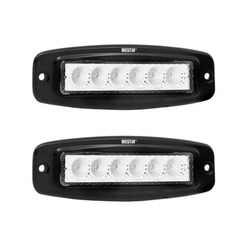 Westin FM6 Flush Mount LED Auxiliary Lights Set of 2 6x3W Bridgelux Waterproof