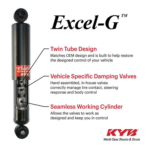 KYB Excel-G Front Shock for Jeep Wrangler TJ 1996-2006 Gas OE Handling