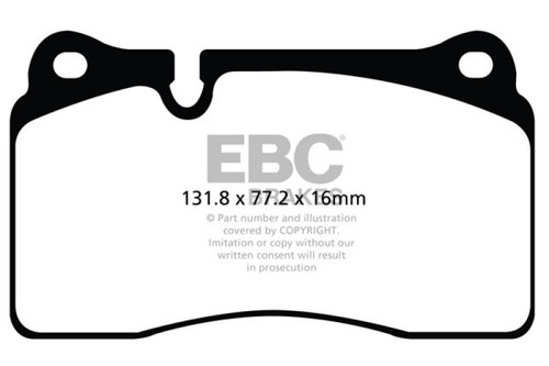 EBC Yellowstuff Front Brake Pads Audi TT RS Quattro 2013-2014 High Performance