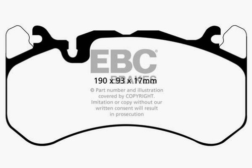 EBC Yellowstuff Front Brake Pads Audi RS7 2014-2018 High Friction Track