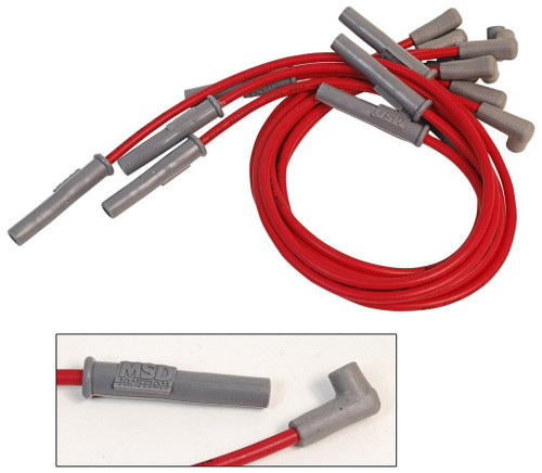 MSD 8.5mm Spark Plug Wire Set Super Conductor Red for Big Block Chevy BBC