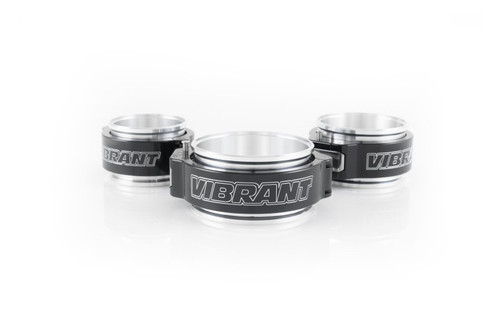 Vibrant 4in O.D. Aluminum HD Clamp Assembly Pinless Locking