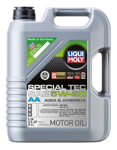 LIQUI MOLY 5L Special Tec AA Motor Oil SAE 5W20 for 20-26 Dodge Chrysler Engines