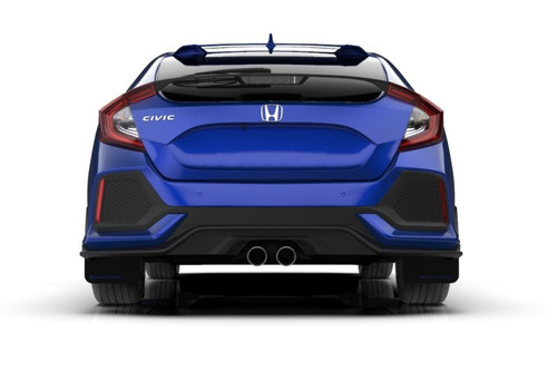 Rally Armor UR Series Mud Flaps Honda Civic 2016-2019 Black White Logo