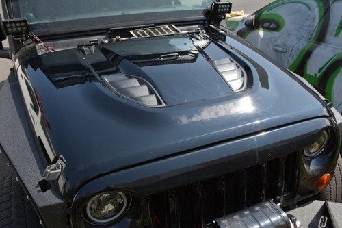 DV8 Offroad 10th Anniversary Vented Hood for Jeep Wrangler JK 2007-2018
