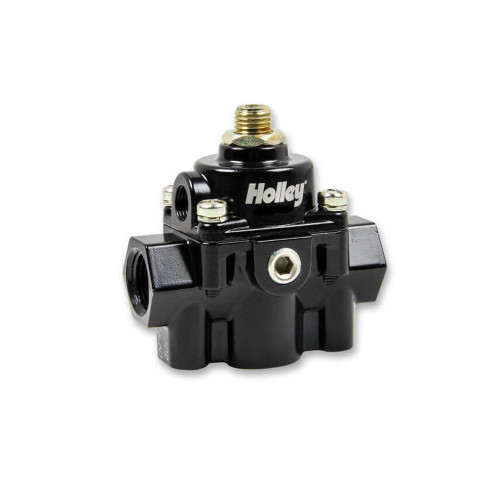 Holley Fuel Pressure Regulator 12-887 In-Line 4.5-9 PSI Black Anodized Aluminum