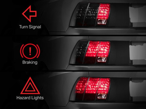Raxiom For 96-04 Ford Mustang Excluding 99-01 Cobra Sequential Tail Light Kit