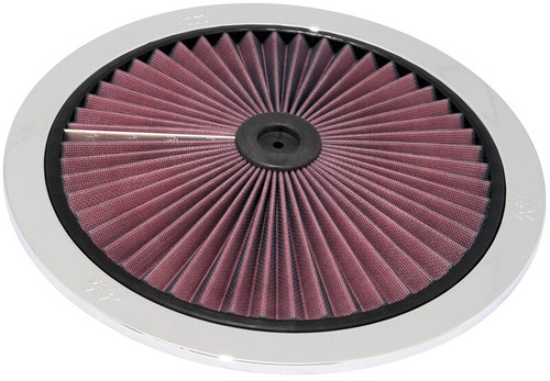 K&N For X-Stream 14 Inch OD Top Filter 66-1401XP Chrome Round Air Lid