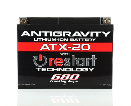 Antigravity AG-ATX20-RS Lithium Re-Start Battery 12V 680CA YTX20 Powersports