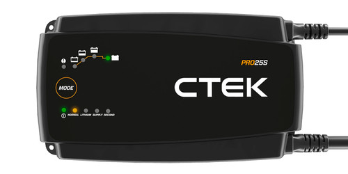 CTEK PRO25S Battery Charger - 12V, 50-60Hz, 6.5 ft. Charging Cable Included