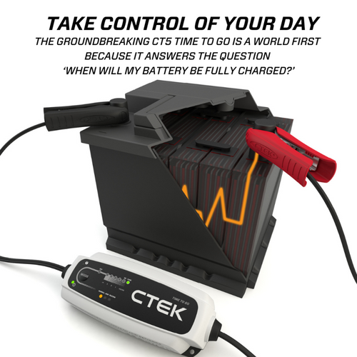 CTEK Battery Charger CT5 Time To Go - 12V, 4.3A for Powersports Vehicles