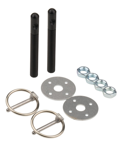 Allstar Aluminum Hood Pin Kit 3/8 Black Anodized Racing Latch ALL18484