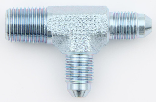 Aeroquip FCM2703 Steel Male Run Tee Adapter 4 AN to 1/4 NPT