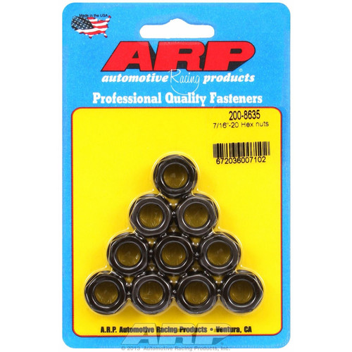 ARP 7/16-20 Hex Nuts 10 Pack Heavy Duty Fasteners