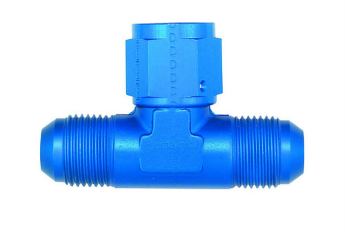Aeroquip FCM2285 12 AN Female to Male Aluminum Adapter Tee Blue Anodized