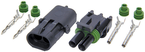 Allstar Performance 2 Wire Weather Pack Sealed Connector Kit Black